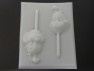 313sp Green Man Face Chocolate or Hard Candy Lollipop Mold